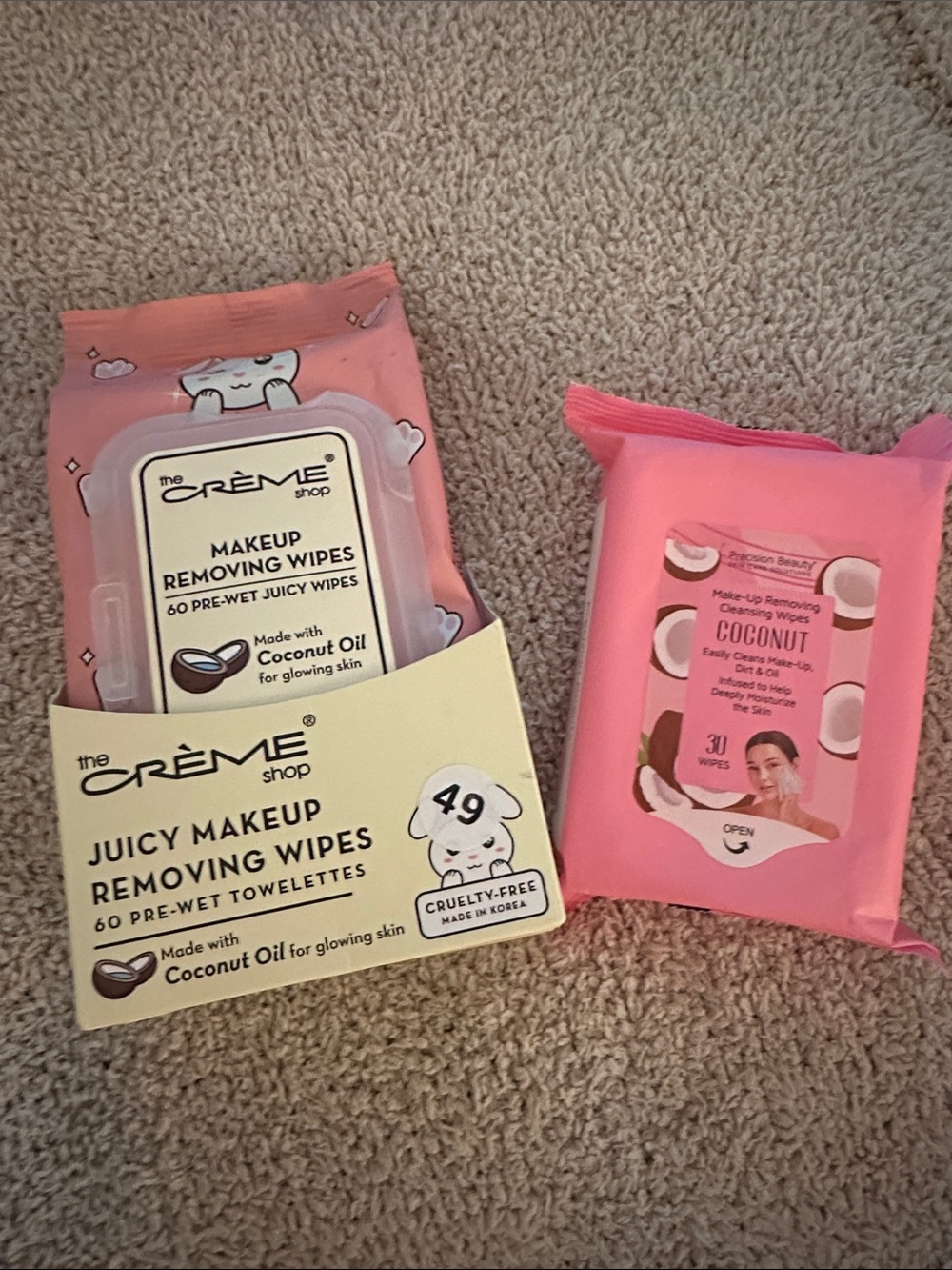 Crème shop juicy makeup removing wipes bundle. 90 wipes new